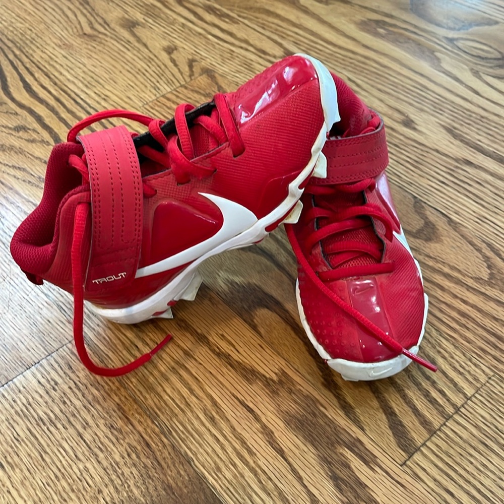 Nike Kids Red and White Shoes